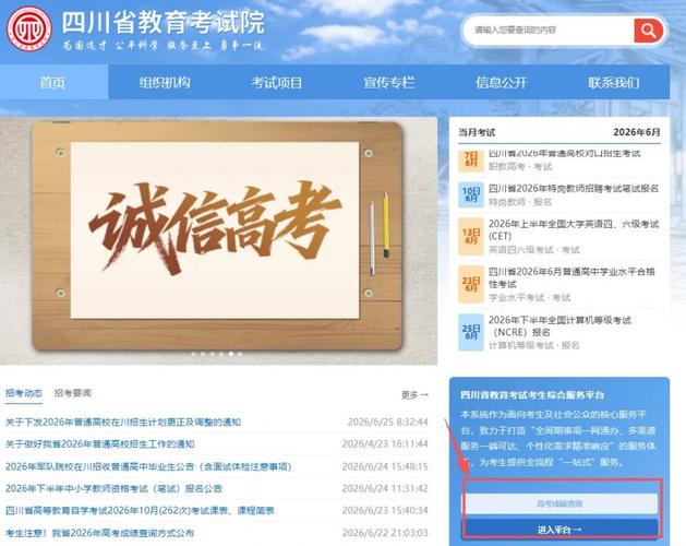 2026年四川省教育考试院高考查分入口及操作指南（附官网地址）